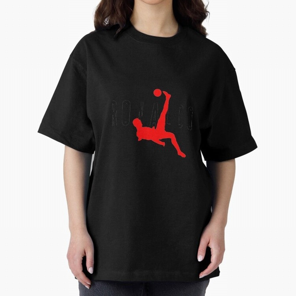 Air Ronaldo Oversized T-Shirt Celebrate National Team Dreams in FIFA World Cup 2026 USA Canada Mexico for Fans of Neymar and England, Bringing Goal Celebration Energy, Supporter Heritage, Football Icons and Worldwide Tournament Joy; Made for Die