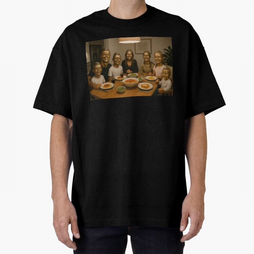 Ronaldo Bust Family Dinner Oversized T-Shirt Bring Champion Energy into Global Football Passion for FIFA World Cup 2026, Connected to Haaland and Mbappe, Netherlands, Stadium Chants, National Pride, Trophy Dreams and Unforgettable Football