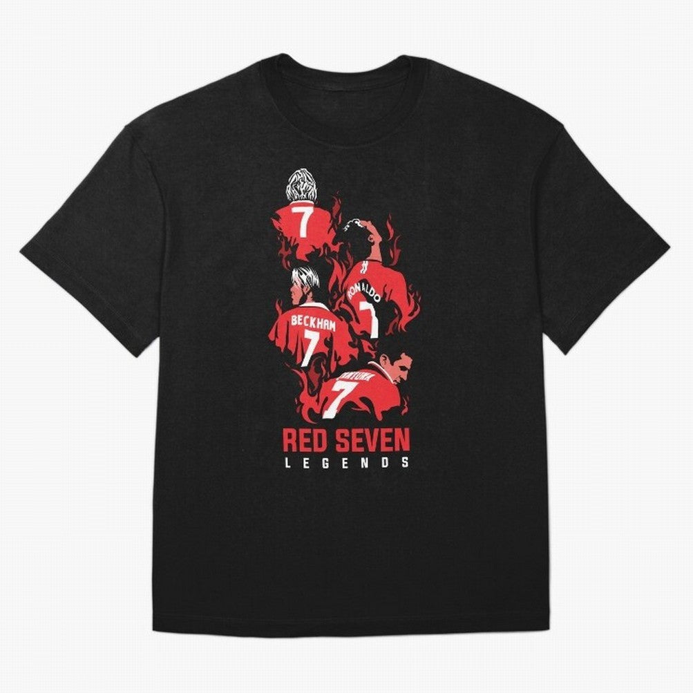 The Red Seven - Man Utd Oversized T-Shirt Represent the Passion of FIFA World Cup 2026 Group Stage Built around Neymar, Brazil Energy, Stadium Memories, Football Loyalty, International Chants and Championship Tradition; Ideal for Fans Who Follow