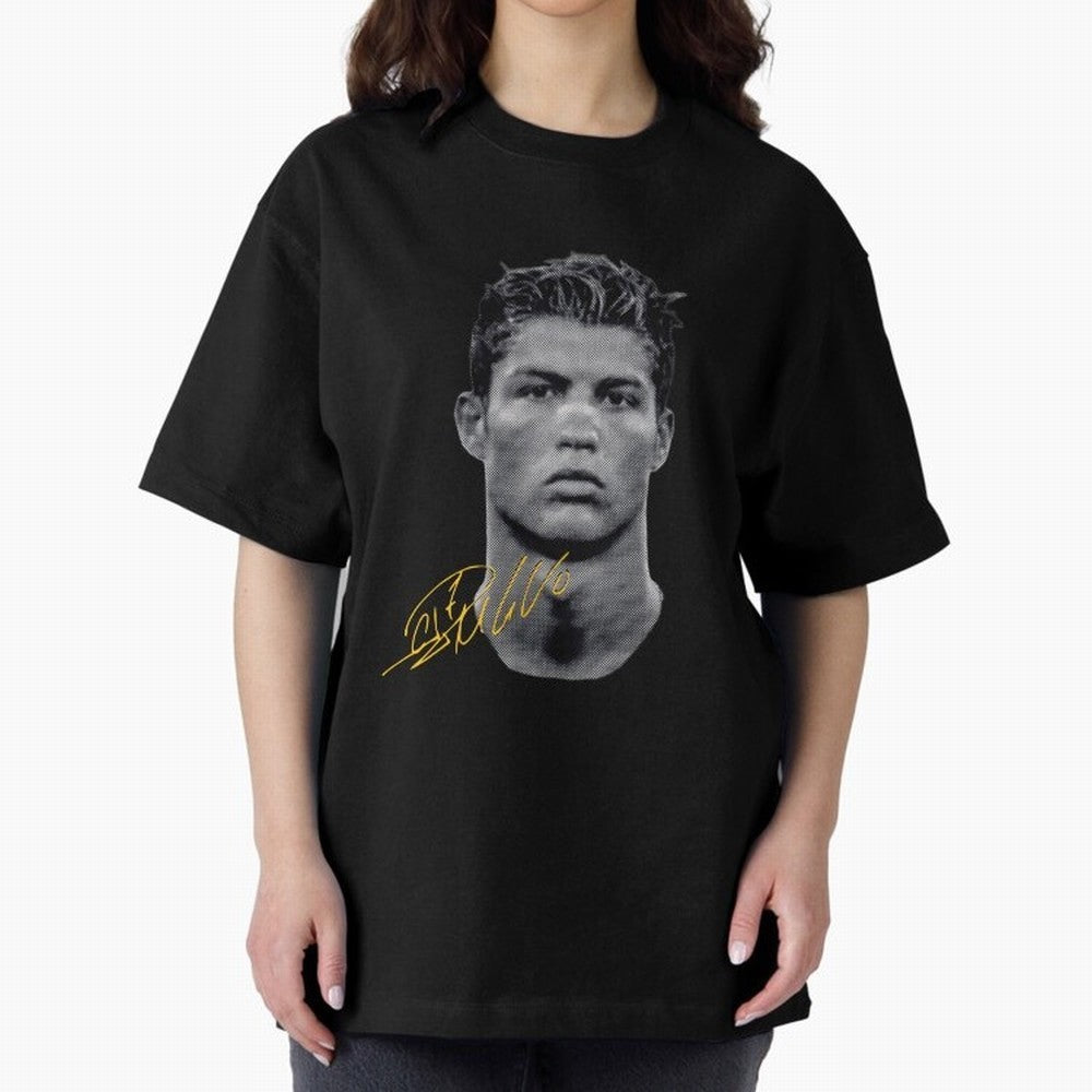 Vintage Cristiano Ronaldo Oversized T-Shirt Show Match Day Excitement for the FIFA World Cup 2026 Journey through Haaland and Mbappe Highlights, France Pride, Fan Favorite Moments, National Team Passion, Big Match Drama and Soccer History; Made for