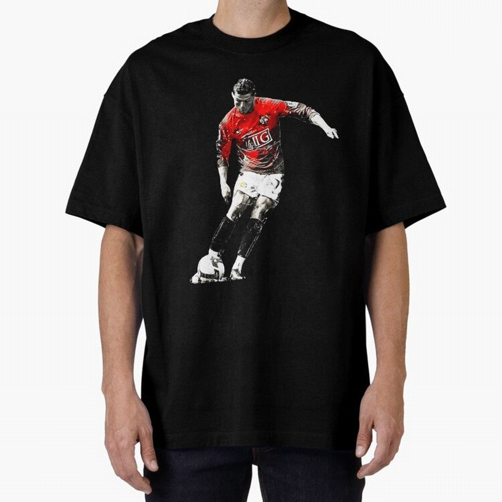 Cristiano Ronaldo Manchester 2008 Oversized T-Shirt Represent Football Lovers during Global Football Passion for FIFA World Cup 2026, Built around Mbappe, France and Portugal, Fan Favorite Moments, National Team Passion, Big Match Drama and Soccer