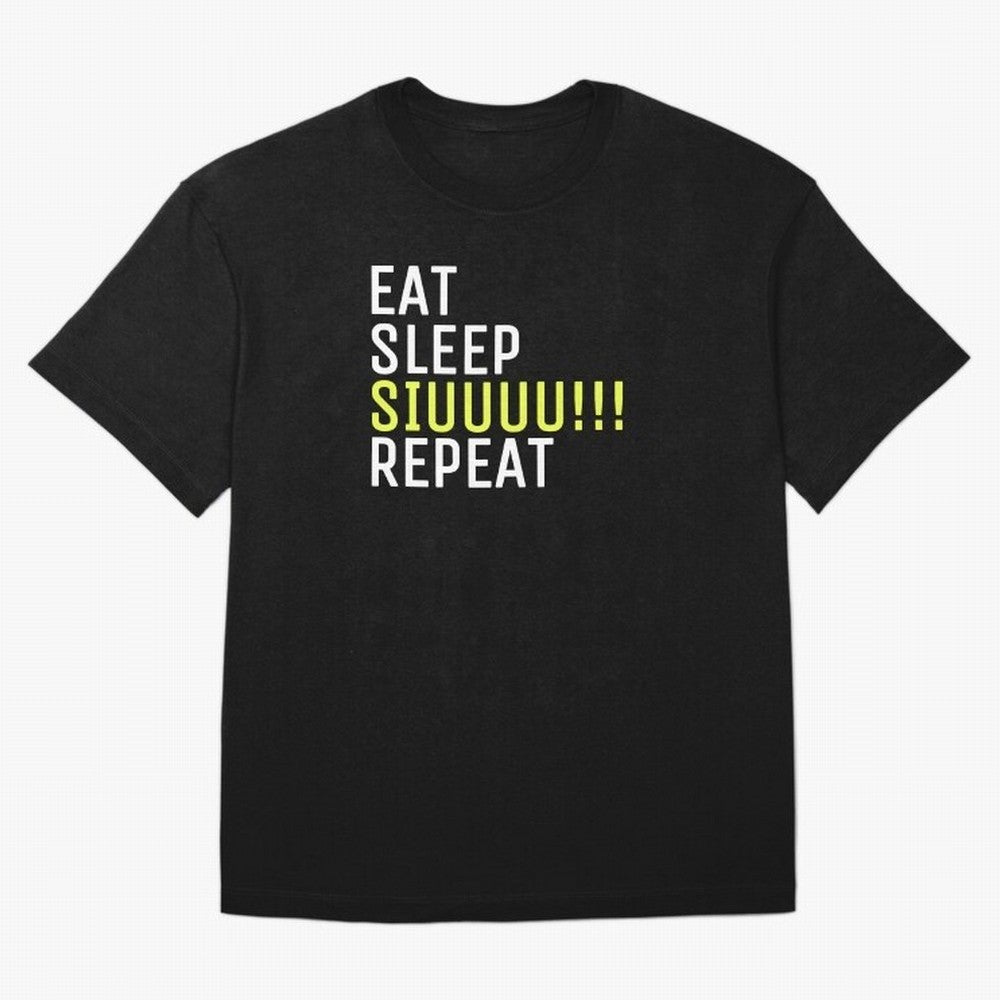 Eat sleep siuuu repeat Oversized T-Shirt Join Supporters Worldwide for FIFA World Cup 2026 Featuring Neymar, Argentina, France and Brazil Energy, Vintage Soccer Flavor, Modern Football Stars, National Flags and Final Night Emotion; Created for