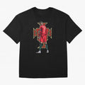Cristiano Ronaldo Portugal Logo Oversized T-Shirt Represent the Passion of Match Day Hype around FIFA World Cup 2026 USA Canada Mexico, Haaland, Brazil, Classic Soccer Heritage, Championship Pressure, Fan Loyalty and International Pride; Created