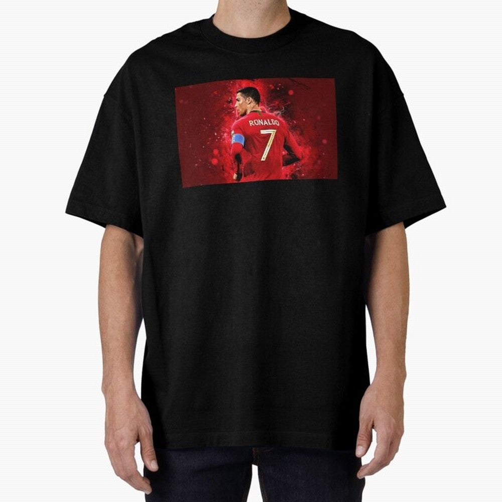 Cristiano Ronaldo Oversized T-Shirt Feel the Roar of Match Day Hype around FIFA World Cup 2026 Group Stage, Haaland, England and Germany, Football History, Final Match Energy, Crowd Noise and Once in a Lifetime Moments; Perfect for Fans,