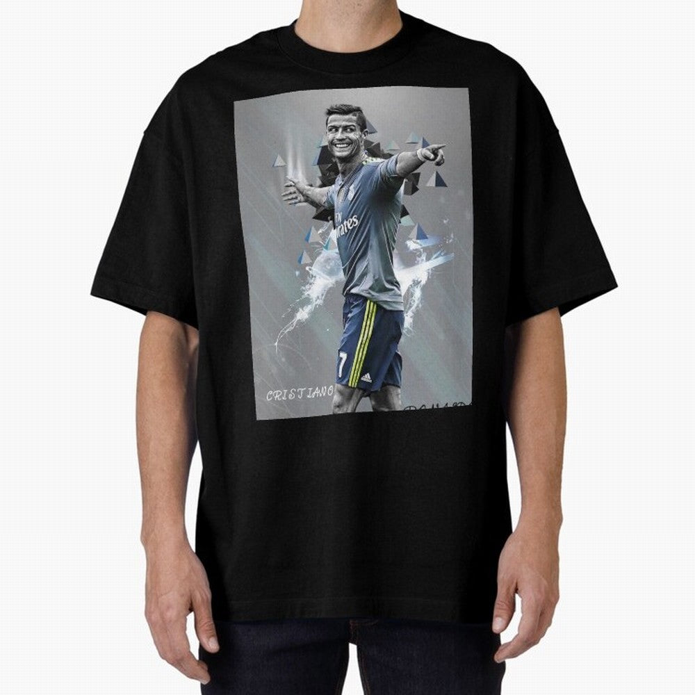 cristiano ronaldo Oversized T-Shirt Fuel FIFA World Cup 2026 Spirit, with Netherlands, Haaland and Mbappe, Supporter Pride, Iconic Celebrations, Legendary Names and Global Match Day Energy; Ideal for Football Dads, Football Moms, Friends,