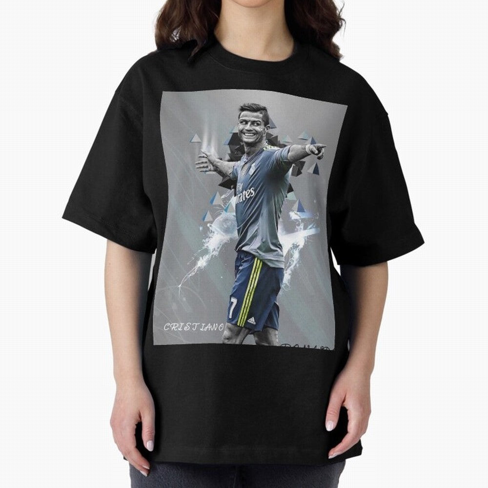 cristiano ronaldo Oversized T-Shirt Fuel FIFA World Cup 2026 Spirit, with Netherlands, Haaland and Mbappe, Supporter Pride, Iconic Celebrations, Legendary Names and Global Match Day Energy; Ideal for Football Dads, Football Moms, Friends,