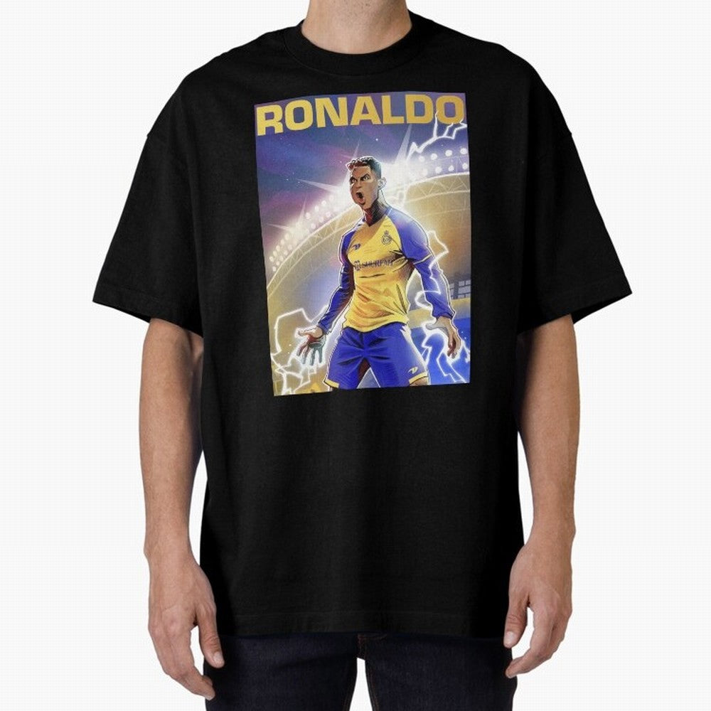 Ronaldo Al-Nassr Football Club - Oversized T-Shirt Enjoy the Biggest Football Party of Global Football Passion for FIFA World Cup 2026 USA Canada Mexico, Centered on Mbappe, Argentina and Brazil, Game Day Rituals, Football Legends, Country Pride