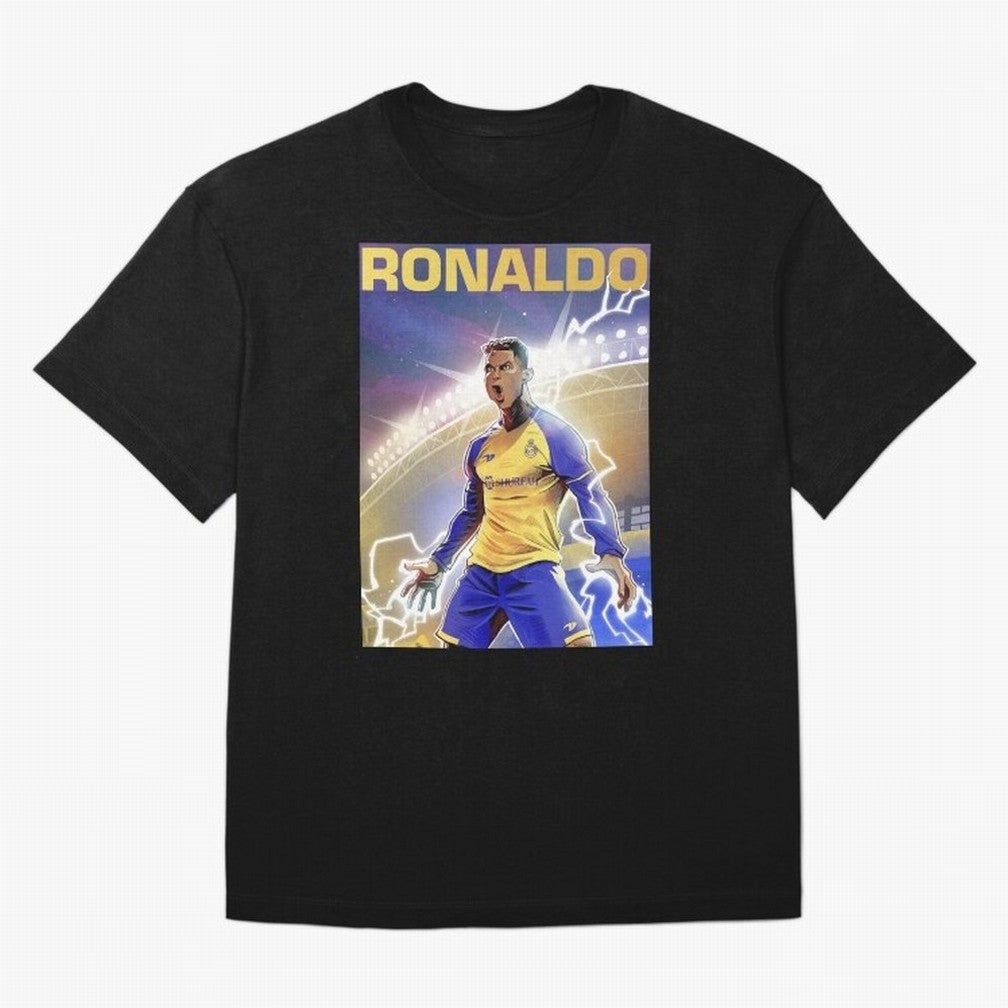 Ronaldo Al-Nassr Football Club - Oversized T-Shirt Enjoy the Biggest Football Party of Global Football Passion for FIFA World Cup 2026 USA Canada Mexico, Centered on Mbappe, Argentina and Brazil, Game Day Rituals, Football Legends, Country Pride