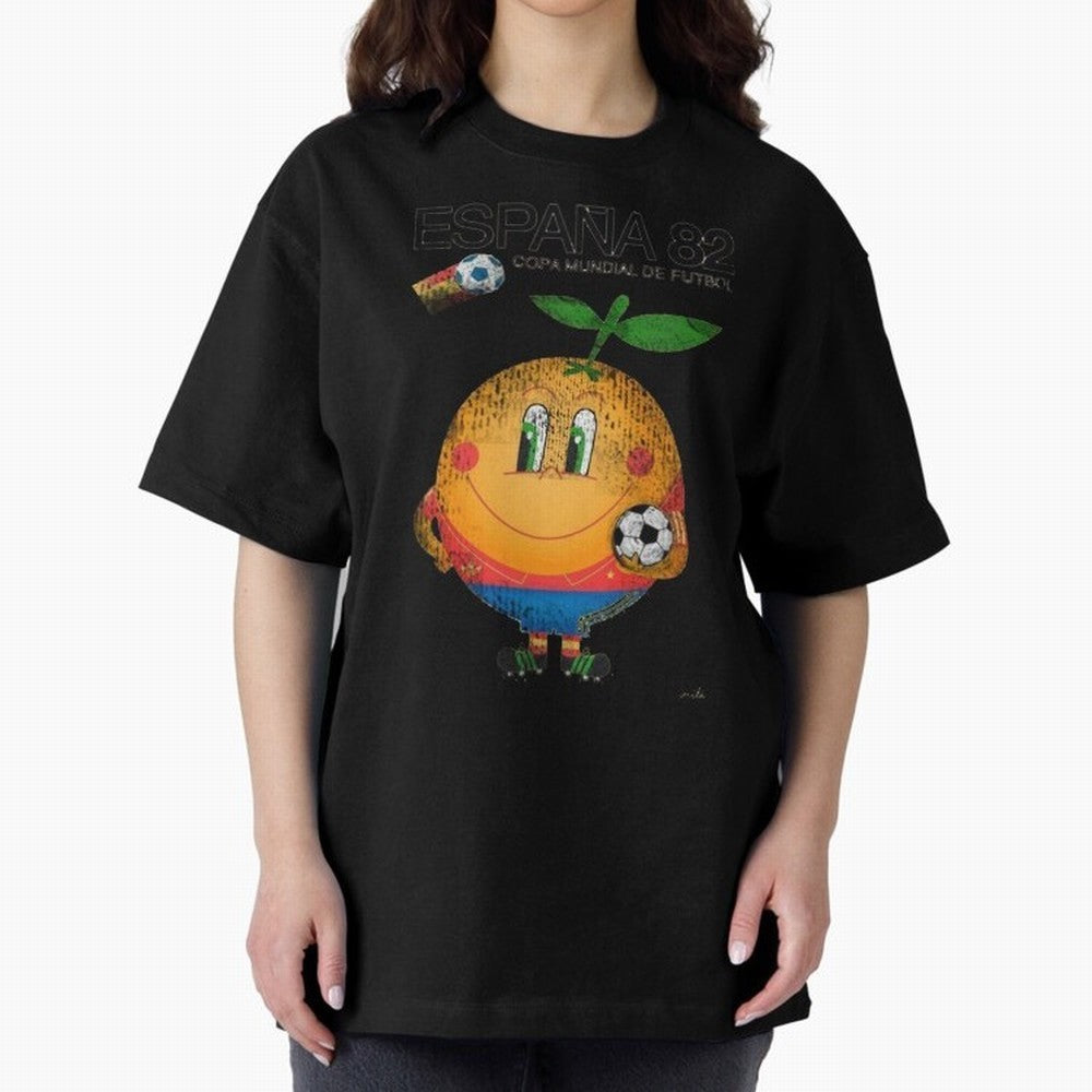 Espana 82 Oversized T-Shirt Capture the FIFA World Cup 2026 USA Canada Mexico Journey through Messi, Neymar and Mbappe Highlights, Portugal, Spain and Germany Pride, Fan Favorite Moments, National Team Passion, Big Match Drama and Soccer History;