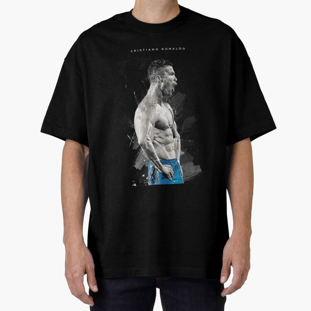 Cristiano Ronaldo Cristiano Ronaldo Oversized T-Shirt Share the Excitement of FIFA World Cup 2026 Spirit, with Spain, Haaland and Mbappe, Goal Celebration Energy, Supporter Heritage, Football Icons and Worldwide Tournament Joy; Ideal for Football