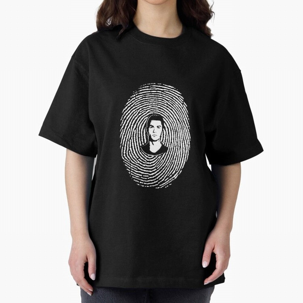 Cristiano Ronaldo fingerprint Oversized T-Shirt Turn Football Passion into Match Day Hype around FIFA World Cup 2026 Group Stage, Haaland and Mbappe, Spain, Football History, Final Match Energy, Crowd Noise and Once in a Lifetime Moments; Made for