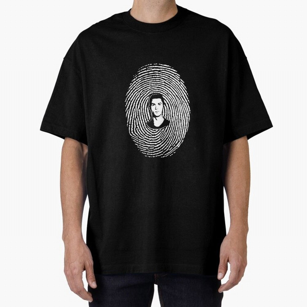 Cristiano Ronaldo fingerprint Oversized T-Shirt Turn Football Passion into Match Day Hype around FIFA World Cup 2026 Group Stage, Haaland and Mbappe, Spain, Football History, Final Match Energy, Crowd Noise and Once in a Lifetime Moments; Made for