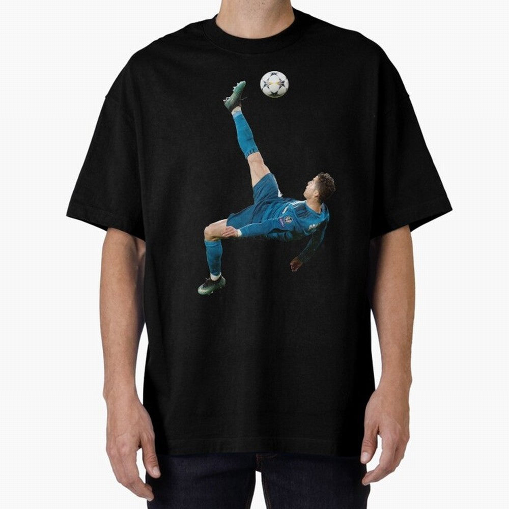 CRISTIANO RONALDO BICYCLE KICK Classic Oversized T-Shirt Feel the Trophy Chase of the FIFA World Cup 2026 Group Stage Journey through Haaland and Mbappe Highlights, England, France and Netherlands Pride, Vintage Soccer Flavor, Modern Football