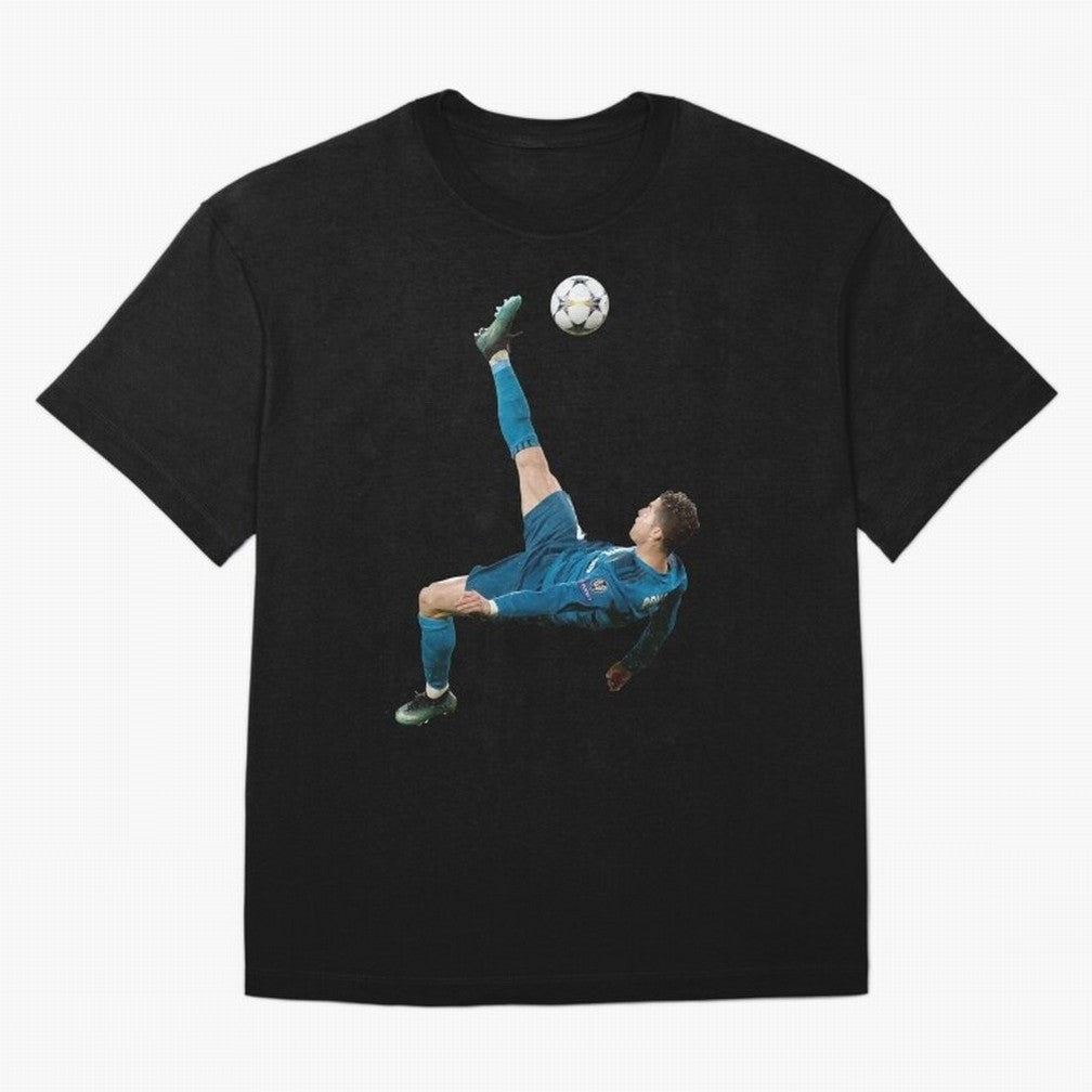 CRISTIANO RONALDO BICYCLE KICK Classic Oversized T-Shirt Feel the Trophy Chase of the FIFA World Cup 2026 Group Stage Journey through Haaland and Mbappe Highlights, England, France and Netherlands Pride, Vintage Soccer Flavor, Modern Football