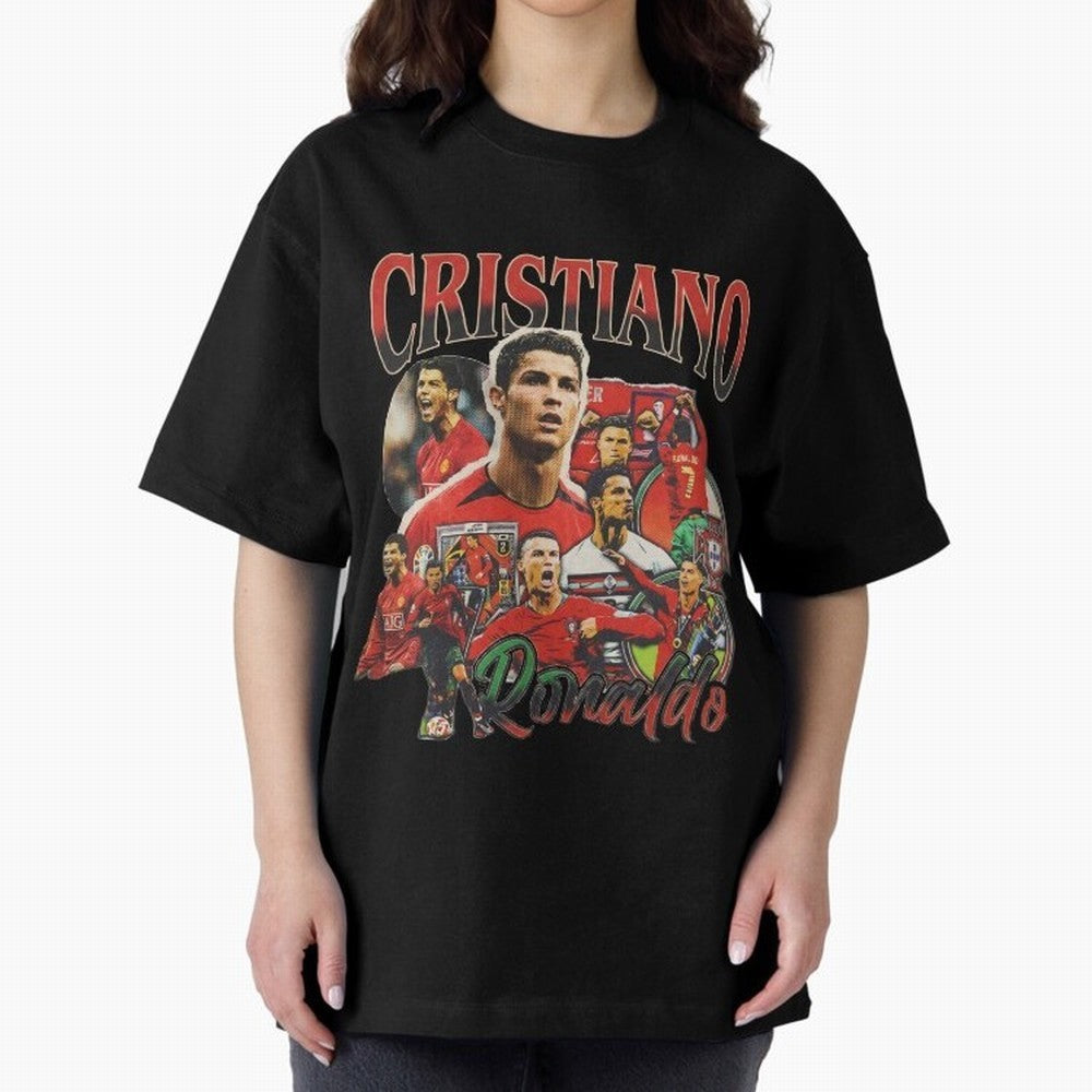 Retro Cristiano Ronaldo Oversized T-Shirt Celebrate Unforgettable Nights in the FIFA World Cup 2026 Journey through CR7 Highlights, France Pride, Retro Football Energy, Iconic Rivalries, Trophy Chase Drama and Stadium Atmosphere; Great for