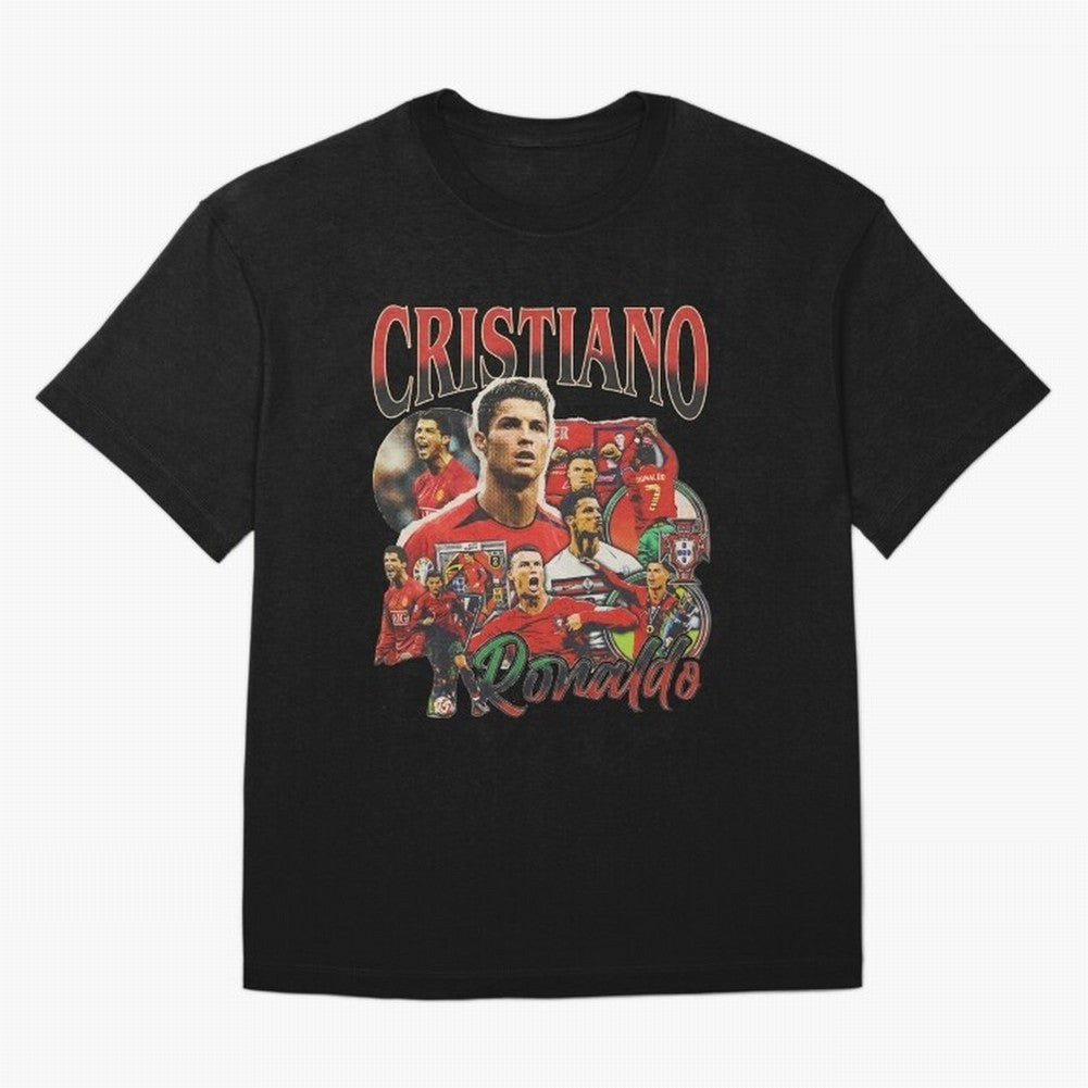 Retro Cristiano Ronaldo Oversized T-Shirt Celebrate Unforgettable Nights in the FIFA World Cup 2026 Journey through CR7 Highlights, France Pride, Retro Football Energy, Iconic Rivalries, Trophy Chase Drama and Stadium Atmosphere; Great for