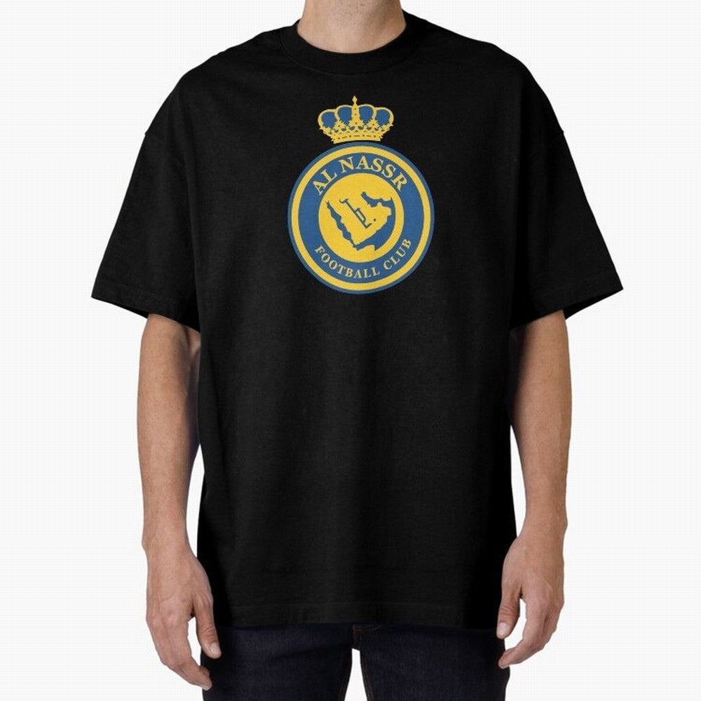 Al-Nassr Football Club - Oversized T-Shirt Join Supporters Worldwide for Global Football Passion for FIFA World Cup 2026 USA Canada Mexico, Inspired by Cristiano Ronaldo, Haaland and CR7, Germany, Football History, Final Match Energy, Crowd Noise