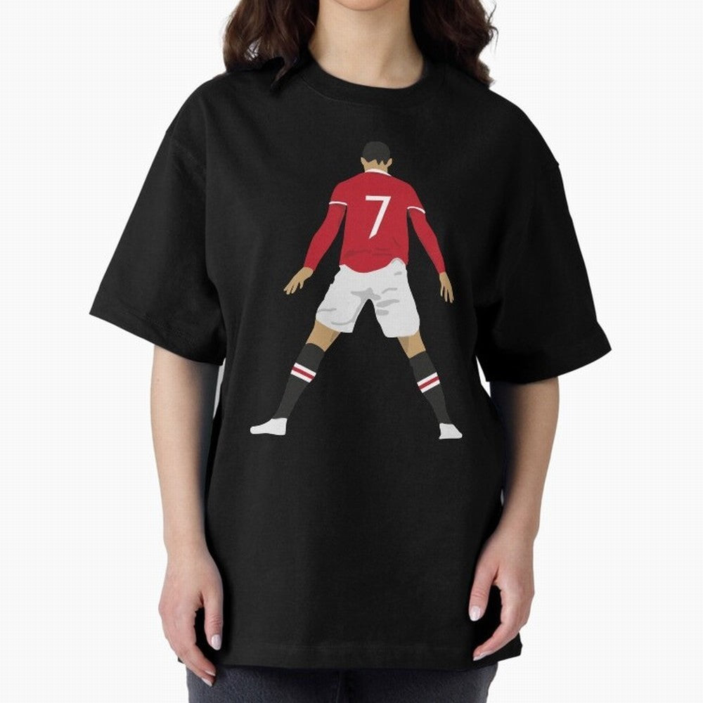 CR7 Man U | SIIIIIUUUUUUU (Celebration) Oversized T-Shirt Build Match Day Hype around FIFA World Cup 2026 USA Canada Mexico, CR7, Spain, Soccer Culture, Superstar Moments, National Team Dreams and Competitive Fire; Ideal for Fans Who Follow Messi,