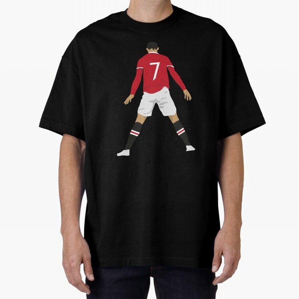 CR7 Man U | SIIIIIUUUUUUU (Celebration) Oversized T-Shirt Build Match Day Hype around FIFA World Cup 2026 USA Canada Mexico, CR7, Spain, Soccer Culture, Superstar Moments, National Team Dreams and Competitive Fire; Ideal for Fans Who Follow Messi,