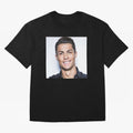 Cristiano Ronaldo Poster Oversized T-Shirt Feel the Trophy Chase of FIFA World Cup 2026 USA Canada Mexico Spirit, Inspired by Brazil, CR7 and Messi, Football Passion, Legendary Performances, Festival Vibes and Supporter Community; Made for Die Hard