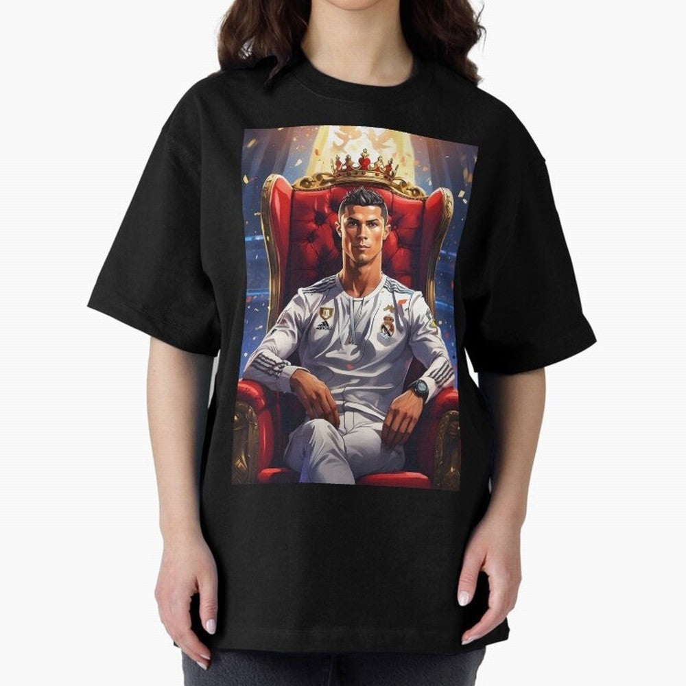 King Cristiano Ronaldo Oversized T-Shirt Make Your Look Match the FIFA World Cup 2026 Group Stage Journey through Mbappe and Neymar Highlights, Germany Pride, Football Passion, Legendary Performances, Festival Vibes and Supporter Community; Made