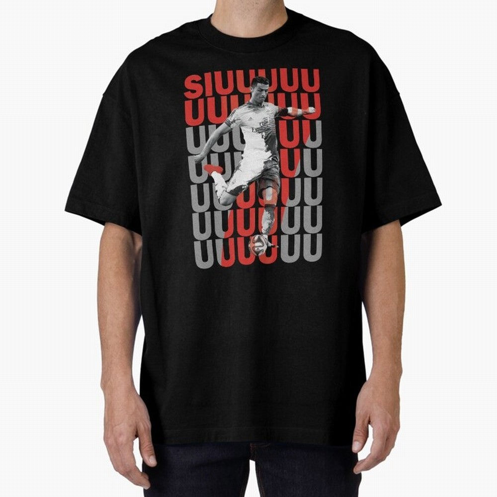 Siuuuuuu Cristiano Ronaldo Oversized T-Shirt Show Support during FIFA World Cup 2026 for Fans of Cristiano Ronaldo and England, France and Netherlands, Bringing Football Passion, Legendary Performances, Festival Vibes and Supporter Community; Made