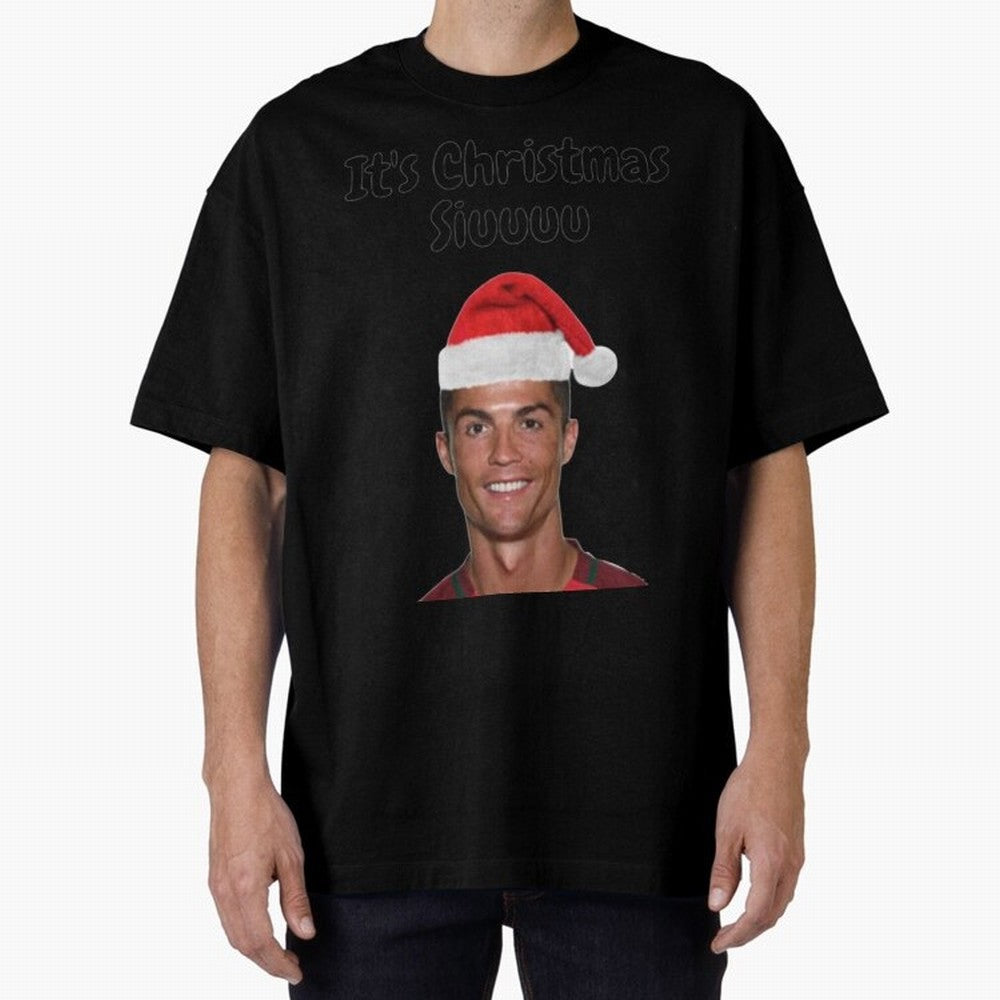 Cristiano Ronaldo Siuuu Funny Christmas Sweater Oversized T-Shirt Fuel the Hype around FIFA World Cup 2026 Spirit, Centered on Spain and Netherlands, CR7 and Messi, Stadium Memories, Football Loyalty, International Chants and Championship