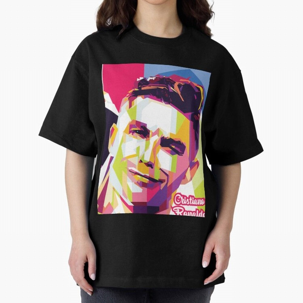 Cristiano Ronaldo Cristiano Ronaldo Oversized T-Shirt Feel the Trophy Chase of Global Football Passion for FIFA World Cup 2026 USA Canada Mexico, Filled with Cristiano Ronaldo, Spain and Netherlands, Sports Nostalgia, International Competition,