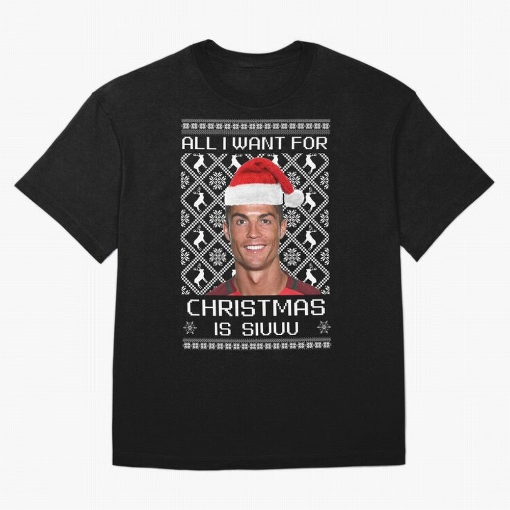 cristiano ronaldo siuuu christmas sweater Oversized T-Shirt Keep the Match Day Mood of FIFA World Cup 2026 USA Canada Mexico Spirit, Made for France, Mbappe and Neymar, Football Passion, Legendary Performances, Festival Vibes and Supporter