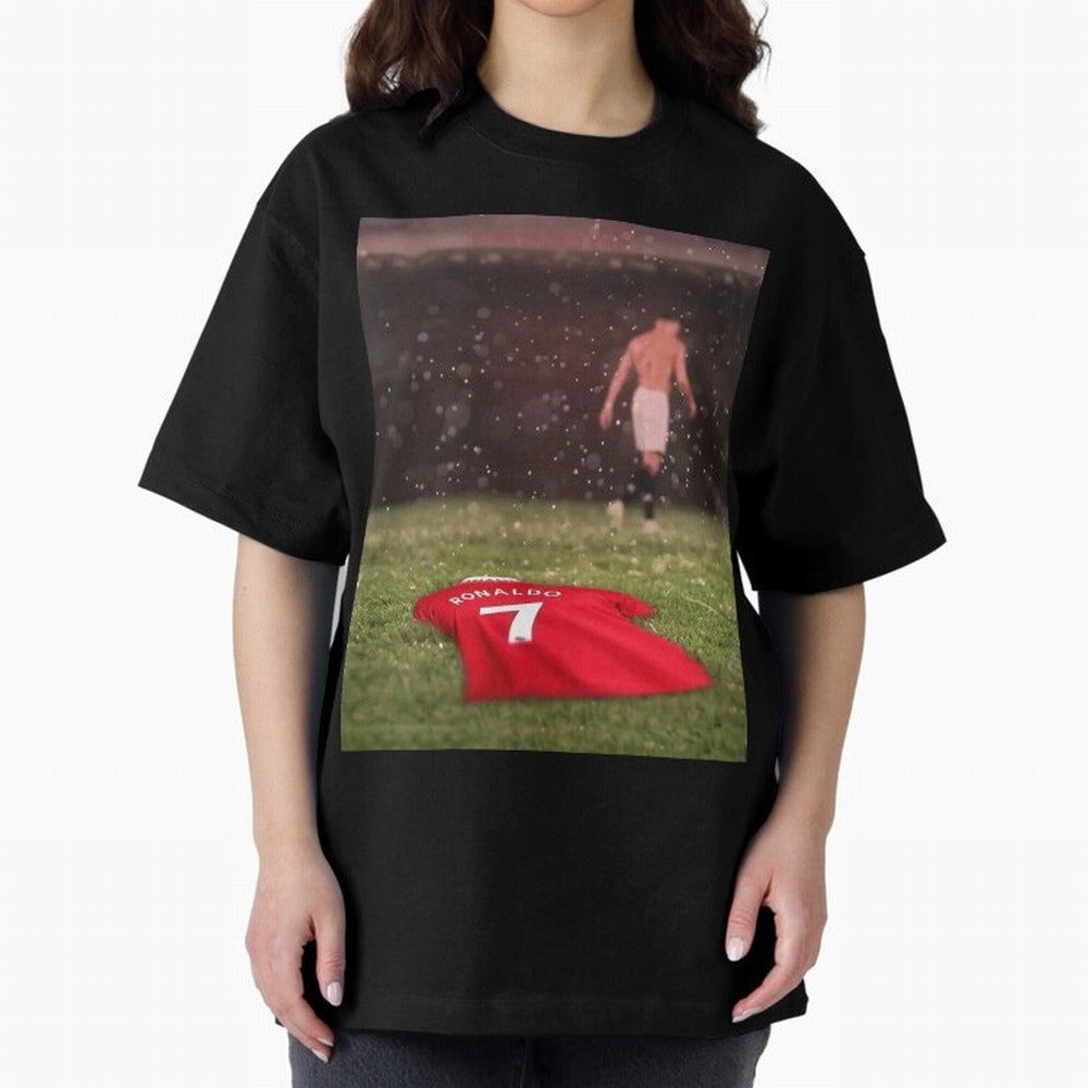 Cristiano Ronaldo Oversized T-Shirt Follow FIFA World Cup 2026 Group Stage for Fans of Mbappe and Argentina, Bringing Stadium Memories, Football Loyalty, International Chants and Championship Tradition; Great for Supporters Who Love Legendary