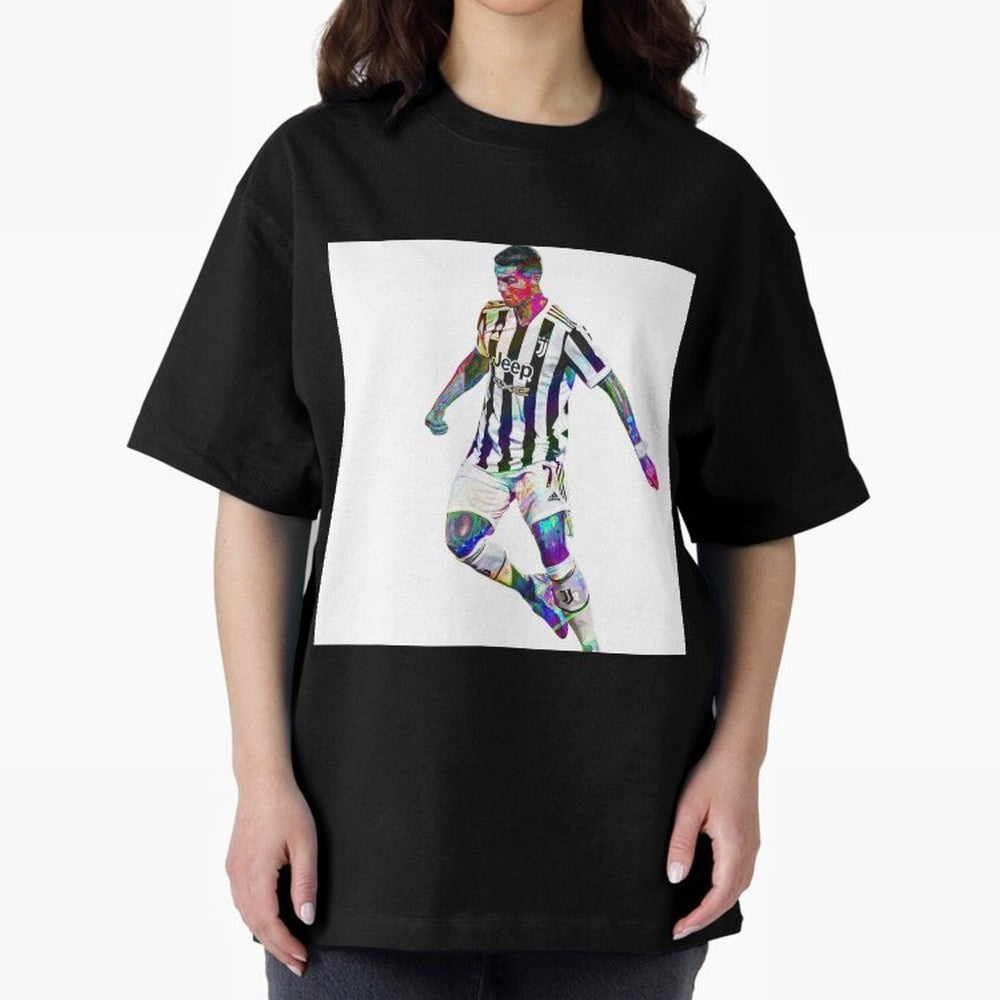 Cristiano Ronaldo art design. Cristiano Ronaldo sketch art Oversized T-Shirt Bring Home the FIFA World Cup 2026 Group Stage Journey through Cristiano Ronaldo Highlights, Spain and Netherlands Pride, Worldwide Fan Energy, Dramatic Goals, Stadium