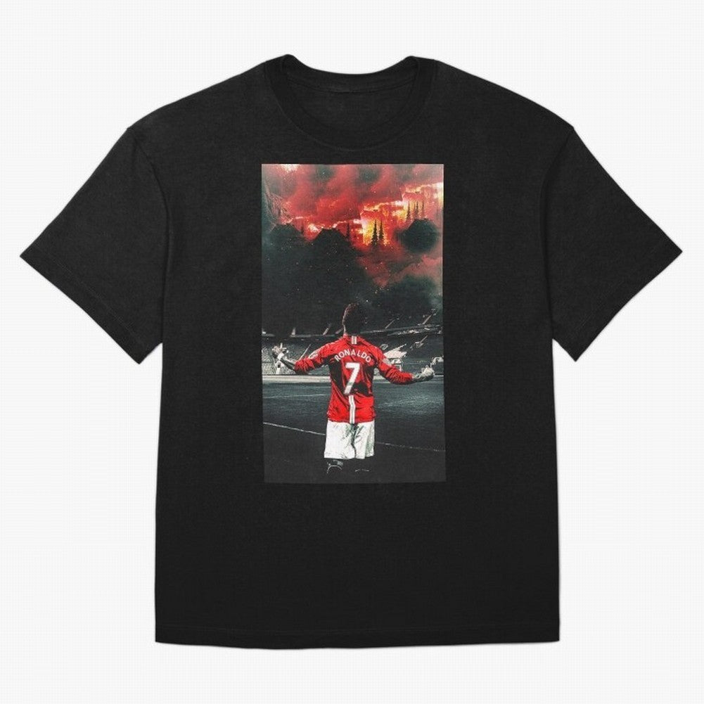 cristiano ronaldo manchester Oversized T-Shirt Follow the Final Road of Global Football Passion for FIFA World Cup 2026 Group Stage, Built around Haaland, Brazil, Vintage Soccer Flavor, Modern Football Stars, National Flags and Final Night Emotion;