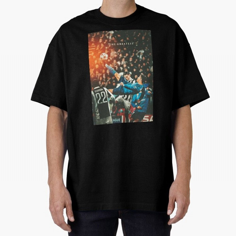 Ronaldo Bicycle Kick Skills Greatest, Ronaldo Gifts, Ronaldo Best Selling , Ronaldo Top Items Poste Oversized T-Shirt Celebrate Global Passion for FIFA World Cup 2026 Spirit, Made for Spain and Netherlands, Haaland, Classic Soccer Heritage,