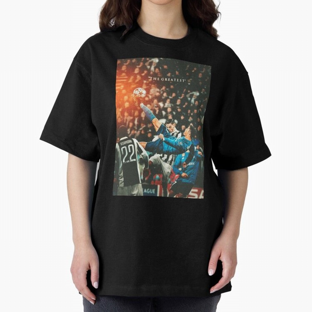 Ronaldo Bicycle Kick Skills Greatest, Ronaldo Gifts, Ronaldo Best Selling , Ronaldo Top Items Poste Oversized T-Shirt Celebrate Global Passion for FIFA World Cup 2026 Spirit, Made for Spain and Netherlands, Haaland, Classic Soccer Heritage,