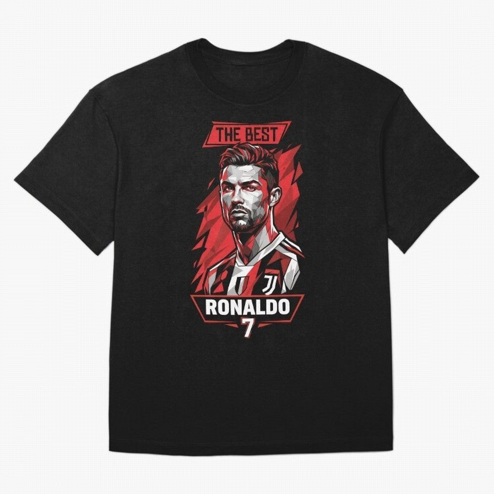 Cristiano Ronaldo CR7 Geometric Vector Portrait Oversized T-Shirt Follow the Road to FIFA World Cup 2026 Group Stage Spirit, Driven by Brazil, Portugal and Argentina, Neymar, Stadium Memories, Football Loyalty, International Chants and Championship