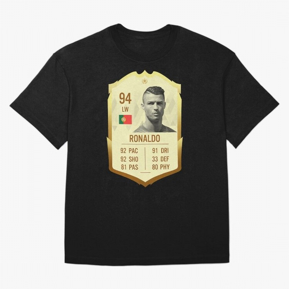 Cristiano Ronaldo Ultimate Card Oversized T-Shirt Stand with FIFA World Cup 2026 with Messi, CR7 and Mbappe, England, France and Netherlands Energy, Classic Soccer Heritage, Championship Pressure, Fan Loyalty and International Pride; Perfect for