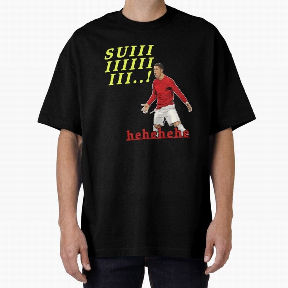 Hehehe suiii !! Cristiano ronaldo goal Oversized T-Shirt Create the FIFA World Cup 2026 Journey through Haaland Highlights, England and Germany Pride, Soccer Culture, Superstar Moments, National Team Dreams and Competitive Fire; Made for Die Hard