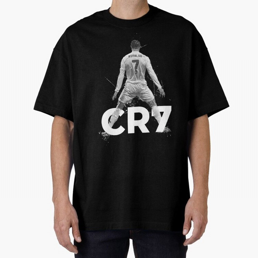 Cristiano Ronaldo Oversized T-Shirt Support Iconic Players in FIFA World Cup 2026 Spirit, Capturing Argentina, Messi, Stadium Chants, National Pride, Trophy Dreams and Unforgettable Football Memories; Ideal for Fans Who Follow Messi, Cristiano