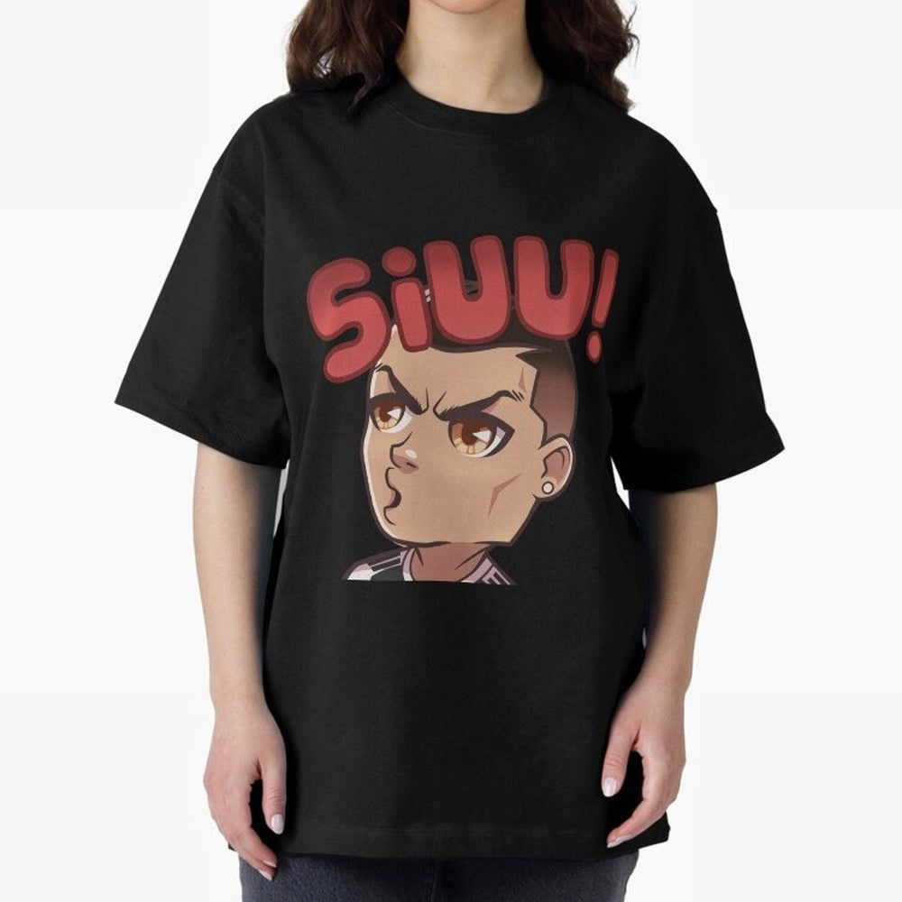 Cristiano Ronaldo Siuuu Oversized T-Shirt Celebrate Football Dreams Across Match Day Hype around FIFA World Cup 2026 USA Canada Mexico, Mbappe and Neymar, France, Fan Favorite Moments, National Team Passion, Big Match Drama and Soccer History; Made