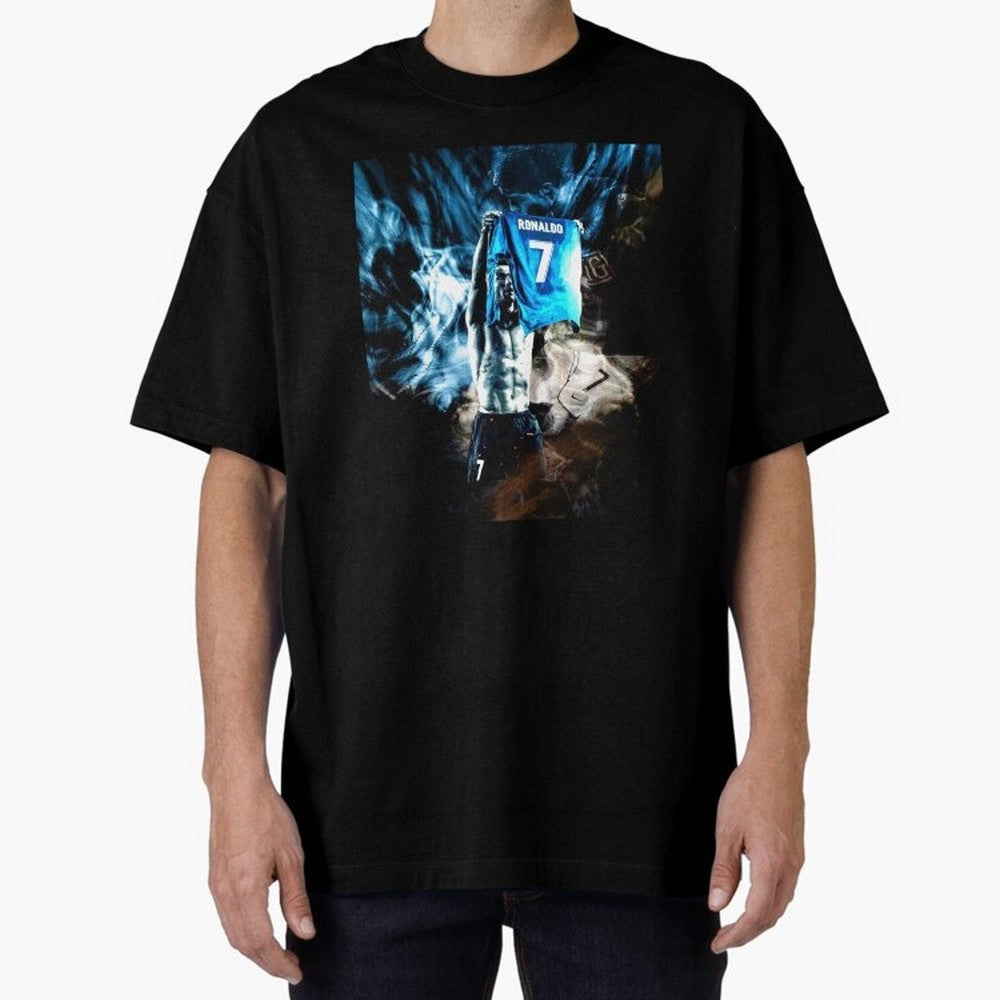 Cristiano Ronaldo Graphic Oversized T-Shirt Enjoy the Biggest Football Party of FIFA World Cup 2026 Group Stage for Fans of Messi, Neymar and Mbappe and Spain and Netherlands, Bringing Classic Soccer Heritage, Championship Pressure, Fan Loyalty and
