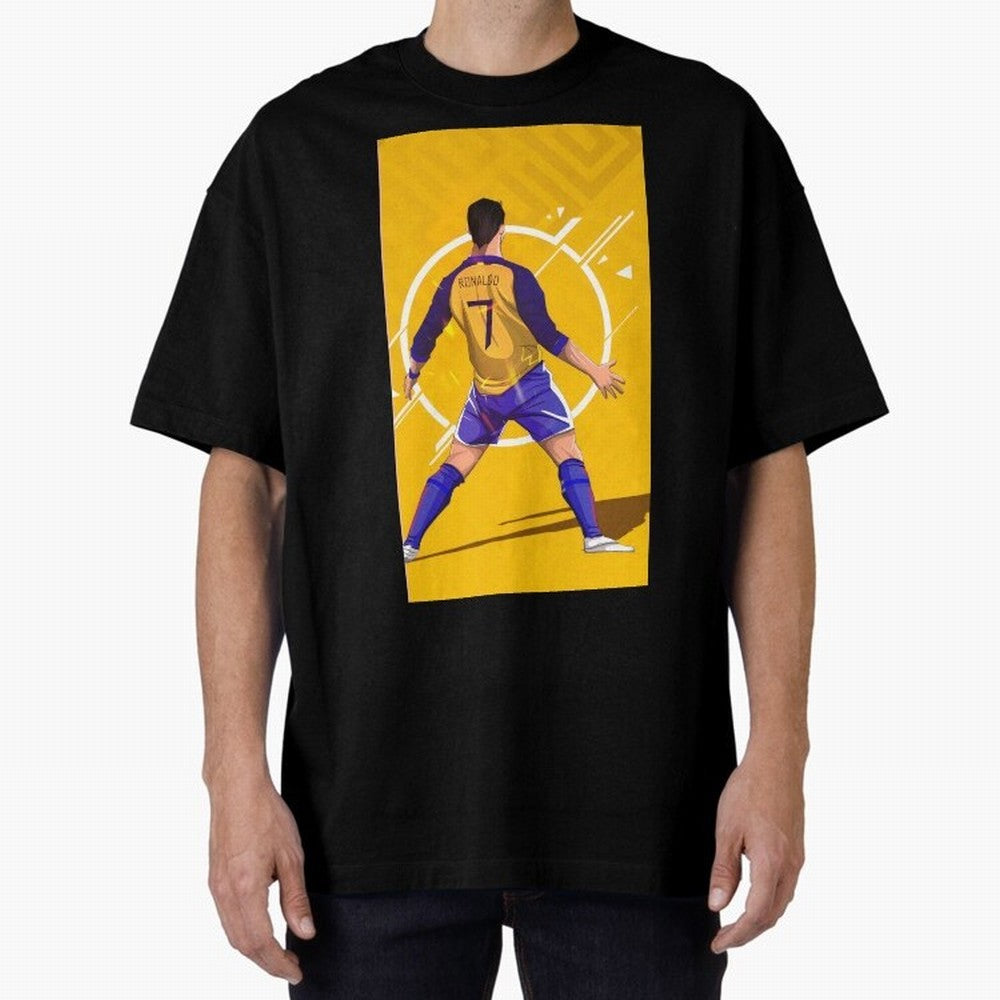 Cristiano Ronaldo Oversized T-Shirt Celebrate Supporters United by Global Football Passion for FIFA World Cup 2026, Built around CR7 and Messi, Argentina, France and Brazil, Goal Celebration Energy, Supporter Heritage, Football Icons and Worldwide