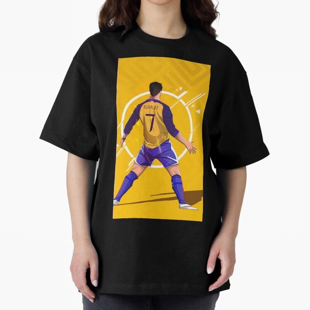 Cristiano Ronaldo Oversized T-Shirt Celebrate Supporters United by Global Football Passion for FIFA World Cup 2026, Built around CR7 and Messi, Argentina, France and Brazil, Goal Celebration Energy, Supporter Heritage, Football Icons and Worldwide