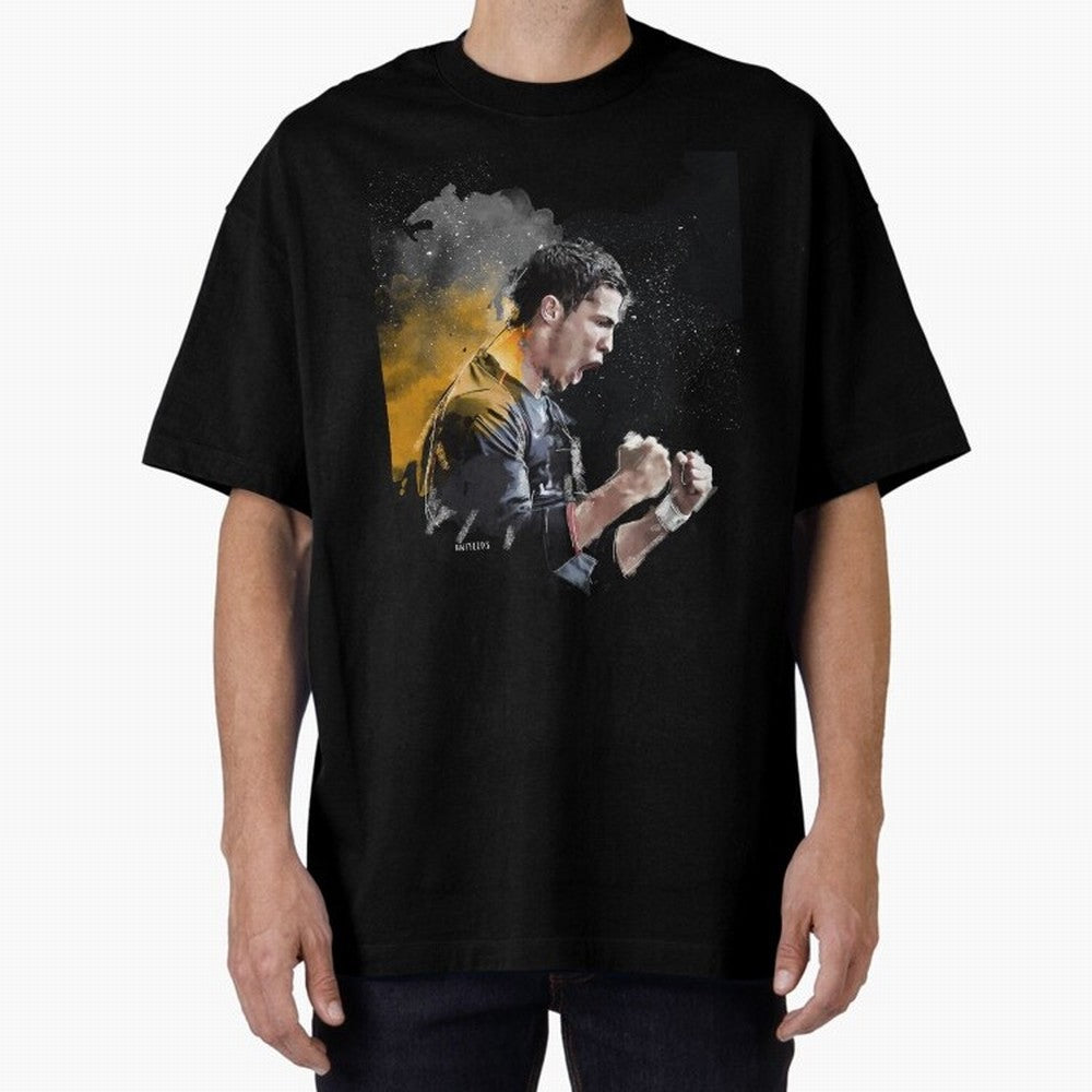 CRISTIANO RONALDO PAINTING Oversized T-Shirt Bring Trophy Dreams to the FIFA World Cup 2026 Group Stage Journey through Messi, Neymar and Mbappe Highlights, England and Germany Pride, Fan Favorite Moments, National Team Passion, Big Match Drama and