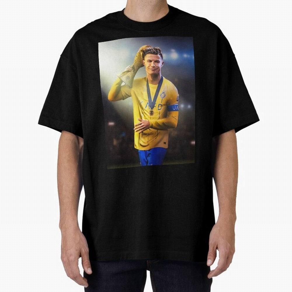 Cristiano Ronaldo Oversized T-Shirt Step into FIFA World Cup 2026 Group Stage Driven by Messi, Neymar and Mbappe, England, France and Netherlands Energy, Football Festival Excitement, Trophy Ambitions, Country Rivalries and Star Player Buzz; Great