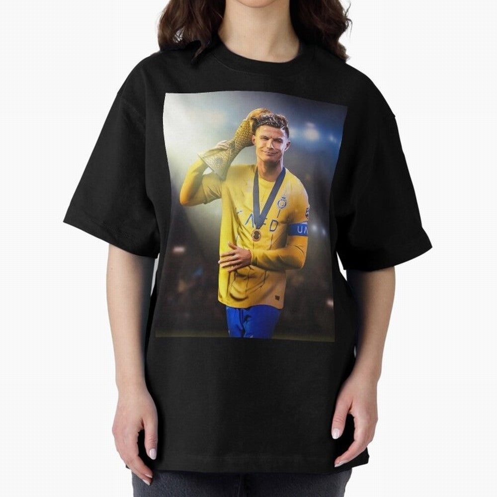 Cristiano Ronaldo Oversized T-Shirt Step into FIFA World Cup 2026 Group Stage Driven by Messi, Neymar and Mbappe, England, France and Netherlands Energy, Football Festival Excitement, Trophy Ambitions, Country Rivalries and Star Player Buzz; Great