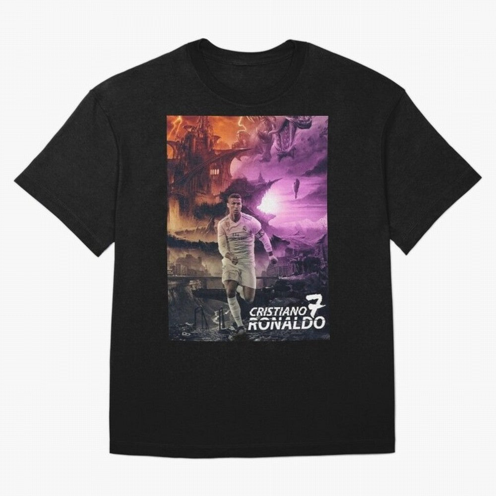 Cristiano Ronaldo | CR7 Design Oversized T-Shirt Treasure FIFA World Cup 2026 USA Canada Mexico Spirit, Featuring France and Portugal, CR7, Stadium Chants, National Pride, Trophy Dreams and Unforgettable Football Memories; Perfect for Fans,