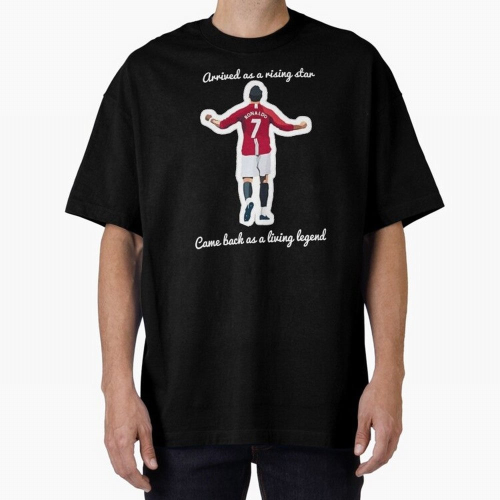 Cristiano Ronaldo Manchester United Siu Siuuu MUFC Oversized T-Shirt Show Match Day Excitement for FIFA World Cup 2026 Group Stage Spirit, Connected to Brazil, CR7, Classic Soccer Heritage, Championship Pressure, Fan Loyalty and International