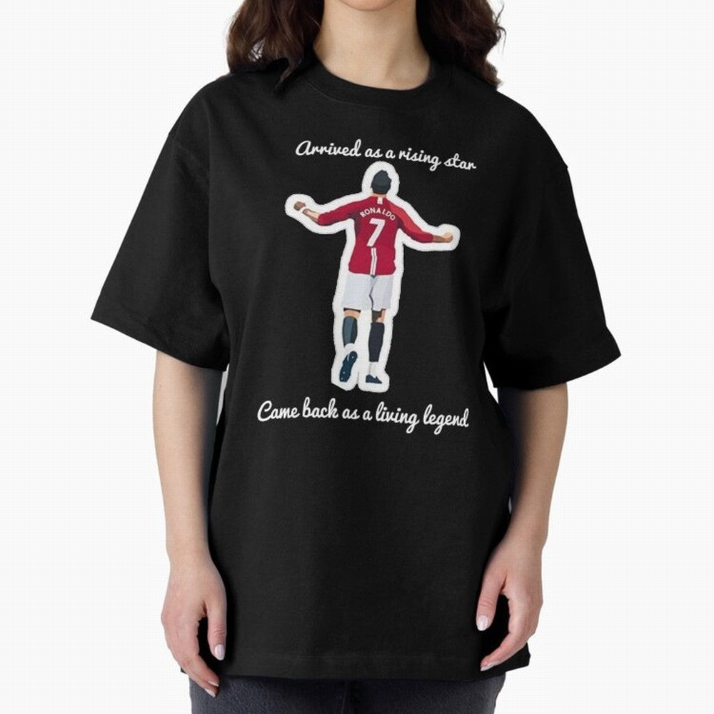 Cristiano Ronaldo Manchester United Siu Siuuu MUFC Oversized T-Shirt Show Match Day Excitement for FIFA World Cup 2026 Group Stage Spirit, Connected to Brazil, CR7, Classic Soccer Heritage, Championship Pressure, Fan Loyalty and International