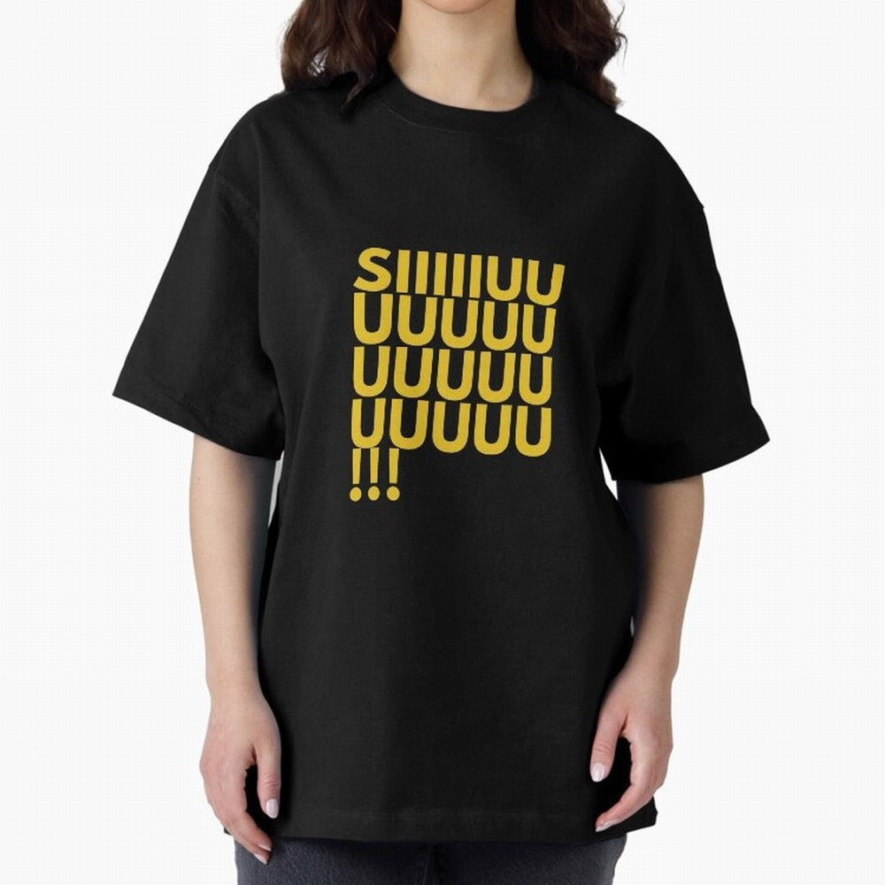 Cristiano Ronaldo Siuuu Oversized T-Shirt Show Passion for the Stars of FIFA World Cup 2026 for Fans of Neymar and Brazil, Bringing Championship Spirit, Famous Goals, Roaring Crowds and International Football Unity; Great for Supporters Who Love