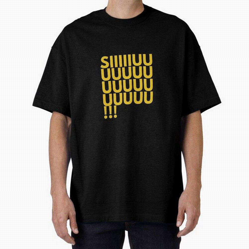 Cristiano Ronaldo Siuuu Oversized T-Shirt Show Passion for the Stars of FIFA World Cup 2026 for Fans of Neymar and Brazil, Bringing Championship Spirit, Famous Goals, Roaring Crowds and International Football Unity; Great for Supporters Who Love